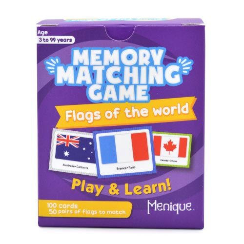 caja memory matching game flags of world