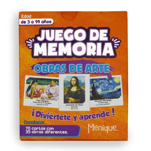 juego de memoria bilingüe obras arte