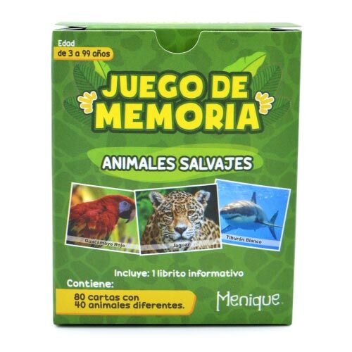juego de memoria animales salvajes