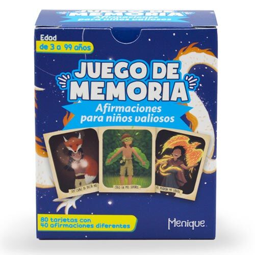 Juego de memoria con afirmaciones para niños