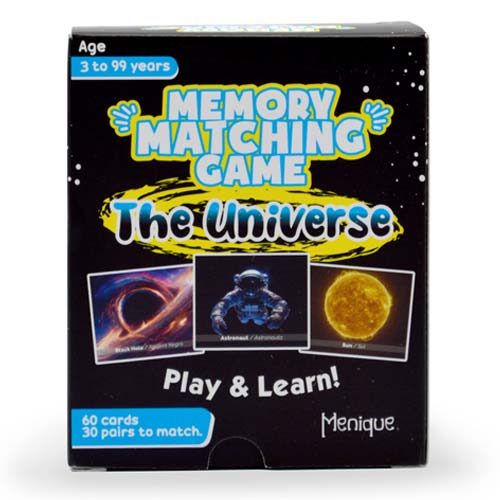 juego de memoria bilingüe del universo